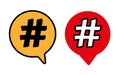 Hastag icon vector. Tag icon symbol illustration Royalty Free Stock Photo
