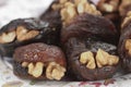 Hastak (dry dates with walnut) Royalty Free Stock Photo