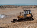 HASTINGS, EAST SUSSEX/UK - NOVEMBER 06 : Bulldozer on the Beach