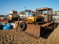 HASTINGS, EAST SUSSEX/UK - NOVEMBER 06 : Bulldozerst on the Bea