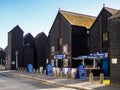 HASTINGS, EAST SUSSEX/UK - NOVEMBER 06 : Fishermen's Sheds and S