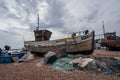 Hastings fishing boats on the beach at Rock-a-Nore