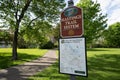 Hastings, Minnesota - Sign for the Hastings Trail System, with a map for cyclists and hikers for the walking paths