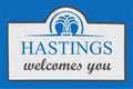 Hastings Nebraska with blue background