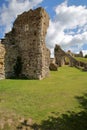 HASTINGS, UK - JULY 23, 2017: The ruins of Hastings Castle in East Sussex