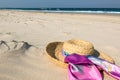 Hat on beach