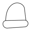 hat black line knitted doodle element icon Royalty Free Stock Photo