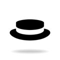 Hat boater graphic icon Royalty Free Stock Photo