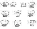 Hat chef isolate vector set Royalty Free Stock Photo