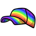 Hat Colorful Rainbow Colors Cap Snapback Vector Illustration