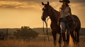 hat cow girl Royalty Free Stock Photo