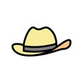 hat cowboy color icon vector illustration Royalty Free Stock Photo