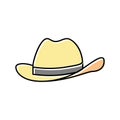 hat cowboy color icon vector illustration Royalty Free Stock Photo