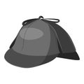 Hat detective icon, gray monochrome style