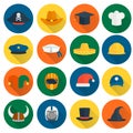 Hat Flat Icons Royalty Free Stock Photo