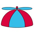 Hat helicopter, propeller cap funny cartoon, party hat child kid