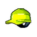 hat helmet builder game pixel art vector illustration Royalty Free Stock Photo