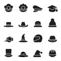 Hat icon set Royalty Free Stock Photo