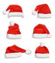 Hat of Santa Claus Closeup Vector Illustration Royalty Free Stock Photo