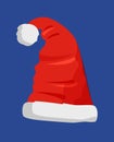 Hat of Santa Claus Closeup Vector Illustration Royalty Free Stock Photo