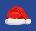 Hat of Santa Claus Closeup Vector Illustration Royalty Free Stock Photo