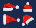 Hat of Santa Claus Closeup Vector Illustration Royalty Free Stock Photo