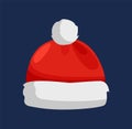 Hat of Santa Claus Closeup Vector Illustration Royalty Free Stock Photo