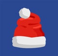 Hat of Santa Claus Closeup Vector Illustration