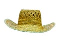 Hat straw isolated on white front view Royalty Free Stock Photo