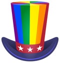 Hat uncle sam cylinder rainbow coloring symbol lgbt