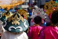 Hat used by the group of carnival dancers along the road