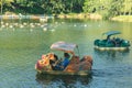 Hat yai, Thailand - February 2022 : Unidentify tourists enjoying moment in Hat yai Municipal Park