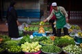 Local seller selling fruits and vegetables