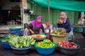 Local seller selling fruits and vegetables