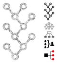 Hatch Binary Tree Icon Vector Mosaic