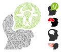 Hatch Cattle Thinking Person Icon Vector Collage Royalty Free Stock Photo