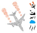Hatch Collage Airplane Smoke Trace Icon
