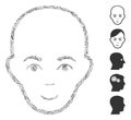 Hatch Collage Bald Head Icon