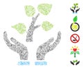 Hatch Collage Eco Project Icon Royalty Free Stock Photo