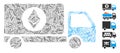 Hatch Collage Ethereum Delivery Lorry Icon Royalty Free Stock Photo