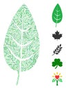 Hatch Collage Flora Leaf Icon