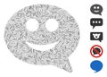 Hatch Collage Happy Chat Message Icon