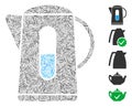 Hatch Collage Kettle Icon Royalty Free Stock Photo