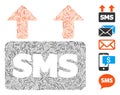 Hatch Collage Mass SMS Sending Icon Royalty Free Stock Photo