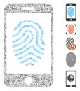 Hatch Collage Mobile Fingerprint Authorization Icon