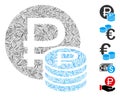 Hatch Collage Rouble Coins Icon