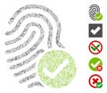 Hatch Collage Valid Fingerprint Icon