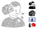 Hatch Head Strike Icon Vector Mosaic Royalty Free Stock Photo