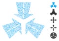Hatch Merge Directions Icon Vector Mosaic