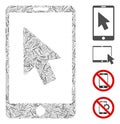 Hatch Mobile Arrow Pointer Icon Vector Collage